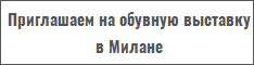 Приглашаем на обувную выставку в Милане